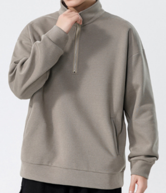 a460 Turtleneck Sweatshirt for Men Autumn and Winter Thickened Loose Trendy Solid