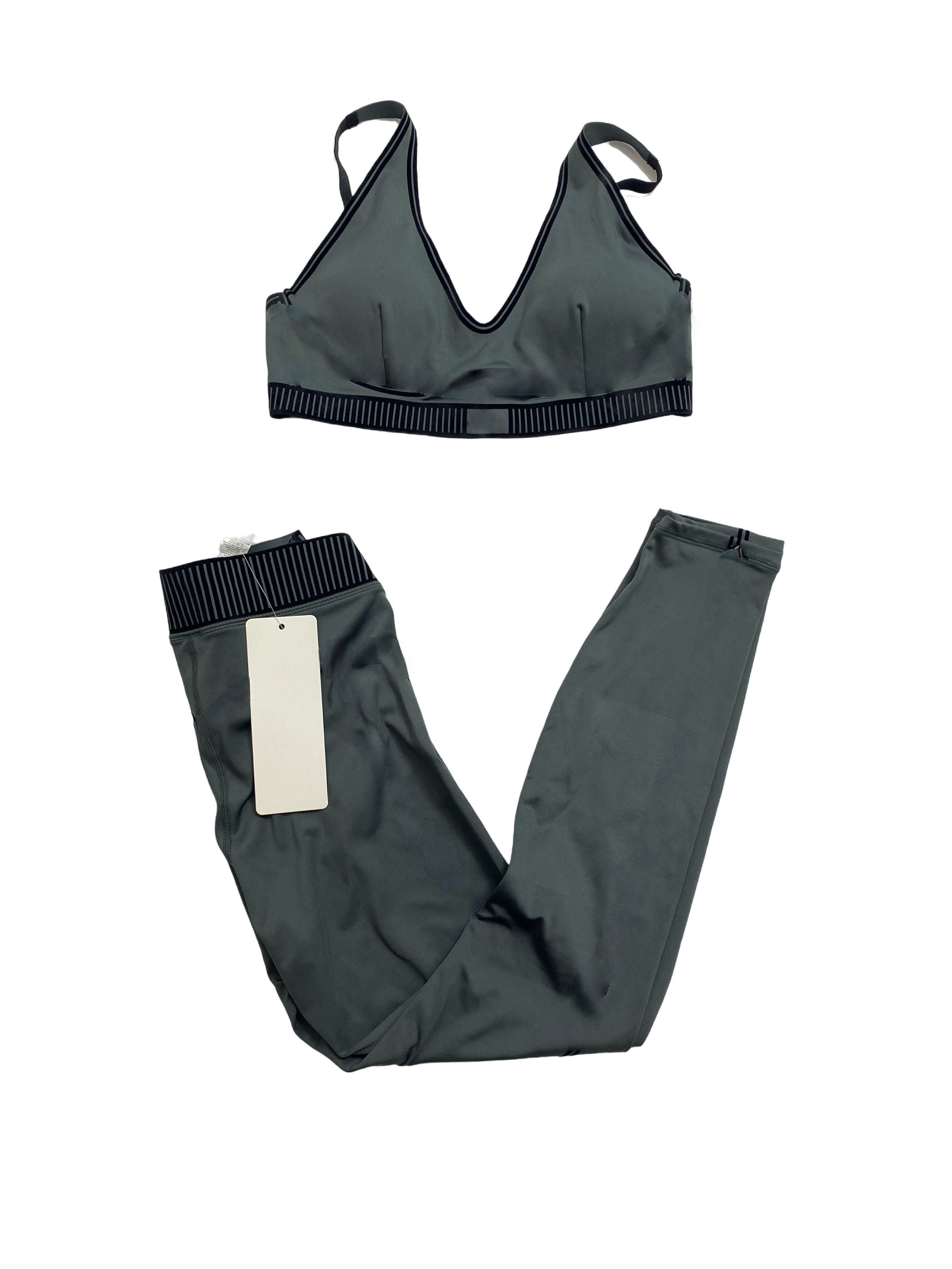 2026 Gym Clothe Set New 5A Women's Designer Sports Heart Throb 2 Piece Bra+Leggings End Striped Pants Workout Set Back Yoga outdoor Outfits Sum