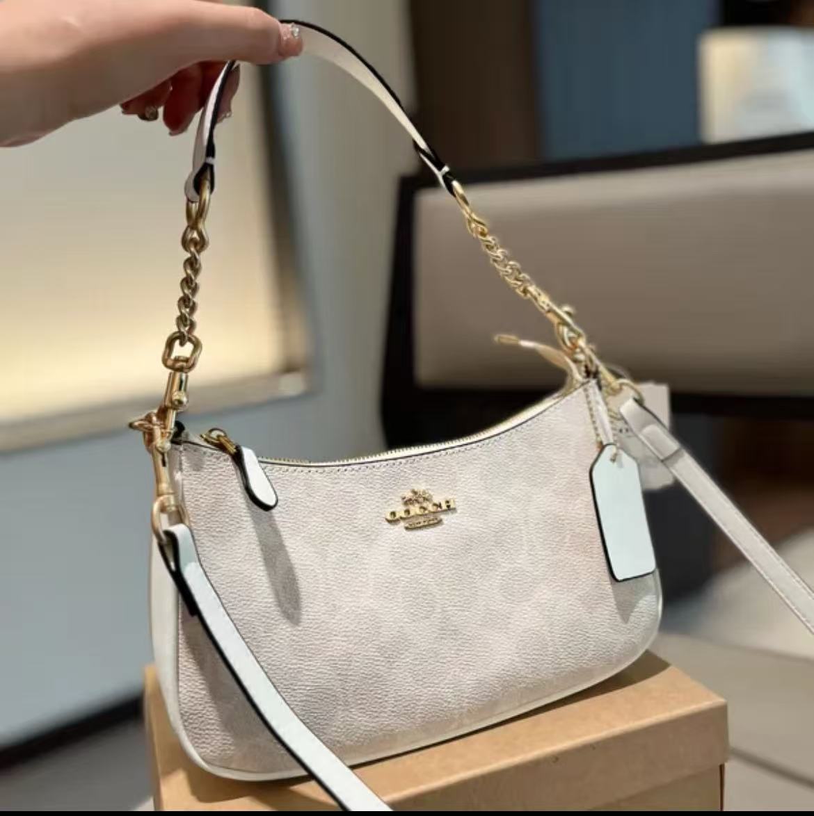 10A Teri Bags teri shoulder bag Shoulder Bag Crossbody Bag Underarm Bag Fashionable Zipper Bag women classic old flower evening bag Versatile Women&