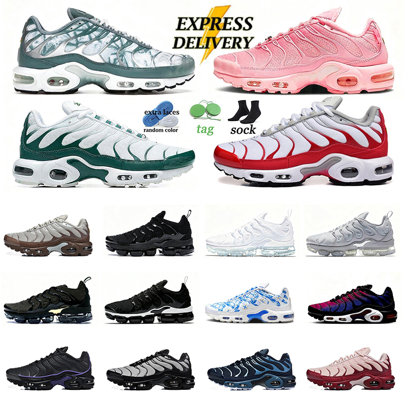 2026 Designer TN Plus Running Shoes tn Trainers Men Women Atlanta White Green White Red Palm Trees Green Triple Black Outdoor Sports Tennis Runners