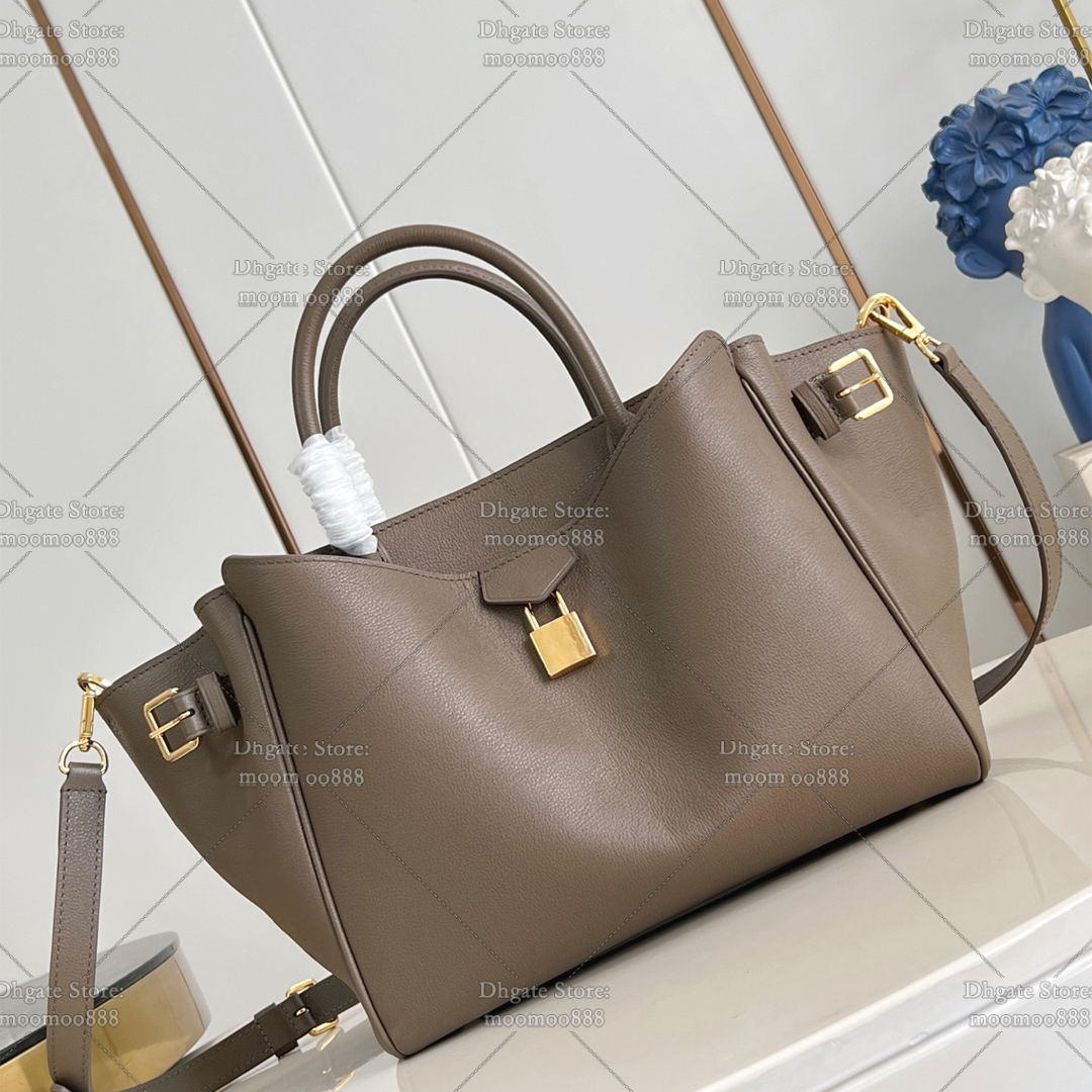 12A All-New Mirror Quality Designer Vendome PM Tote Bag 28.5cm Large Capacity Handbags for Women Luxury Leather Bag Grey Purse M27040