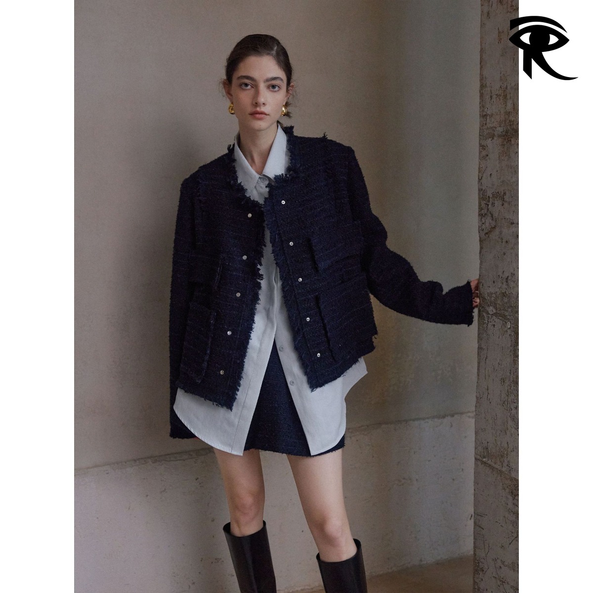 2025 Autumn New Tweed French Court Style Trend Retro Fringed Round Collar Wool Short Coat Women Original Clothing Designer Coat Wholesale
