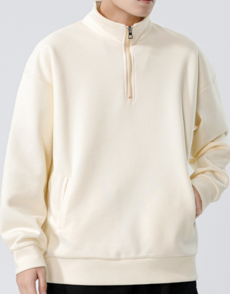 A438 sweat-shirt à col roulé pour hommes automne et hiver épaissi ample couleur tendance décontracté