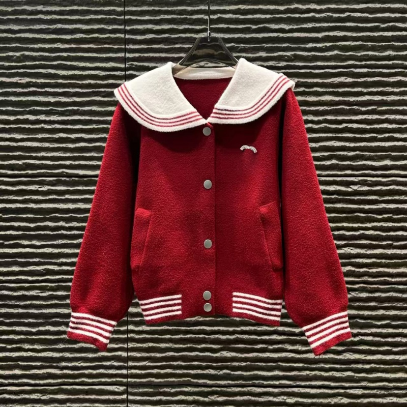 CC Jacket Designer Cardigan Women Sweater Top Round Neck Black White Striped Bow Cc coats Sweater Luxury Woman Knitted Versatile Casual Woman bc7