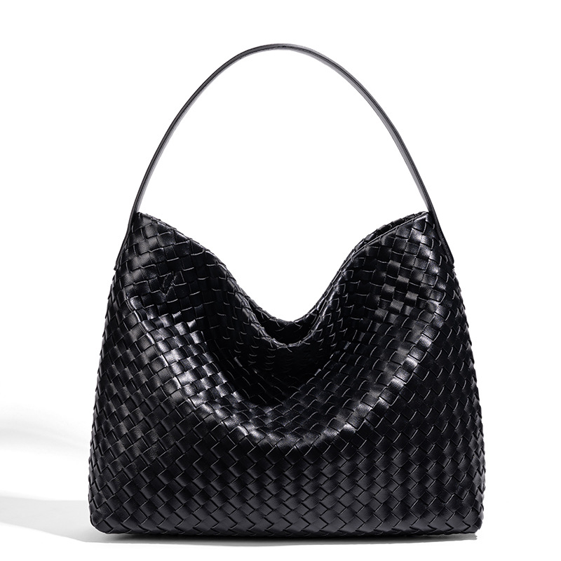 Luxury Bag 2026 Vintage Pebbled Woven Shoulder Bag Women's Large Tote Convertible Underarm Purse for Daily Commute Casual e9
