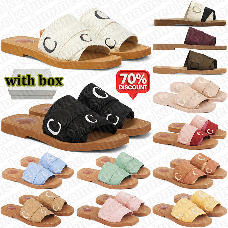 free shipping designer sandals women stylish slides outdoor beach slippers popular summer mules comfortable shoes beige black pink with box