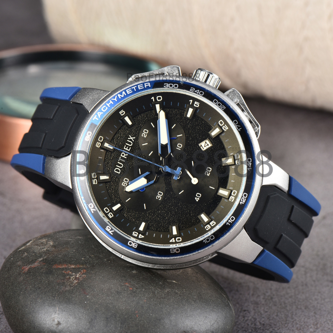 Sport Design Vente Chaude Montres De Luxe pour Hommes Montre-Bracelet À Quartz Boîtier En Argent avec Bracelet En Caoutchouc De Couleur Mode Horl