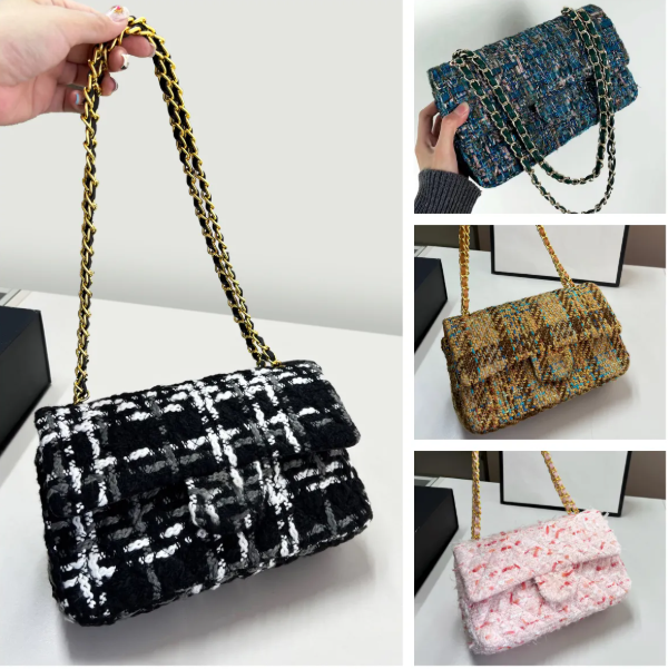 designer bag for womens hangbag Mirror Quality 19 Flap bags Small Blue Denim Quilted Purse Crossbody Shoulder Gold Strap Box Chian Bag Medium Handba