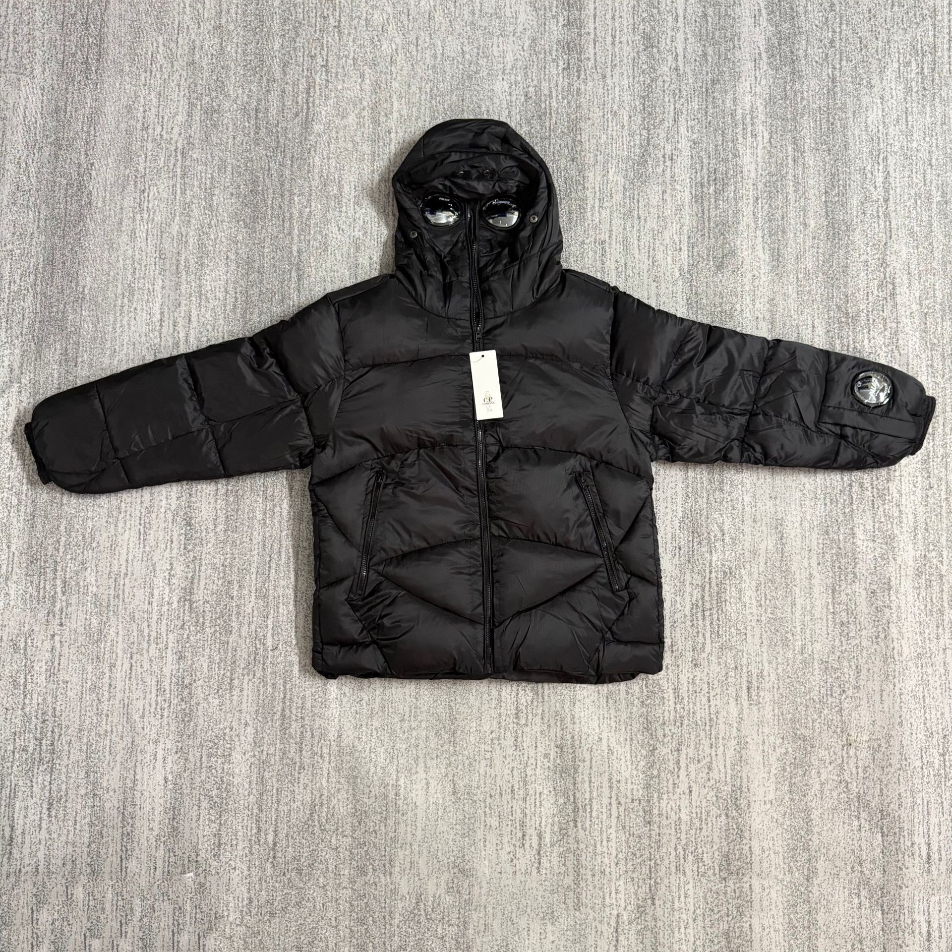 2026 Trendy thickened new outdoor hooded cotton jacket high street winter mens and womens outerwear windbreaker hoodie black
