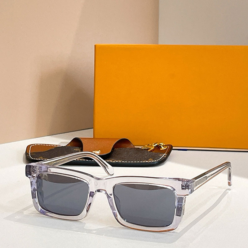 Venice Square Sunglasses Men Designer Acetate Transparent Frame Small Frame New Modern Fashion Wear Mens Sunglasses Z2186U with Box
