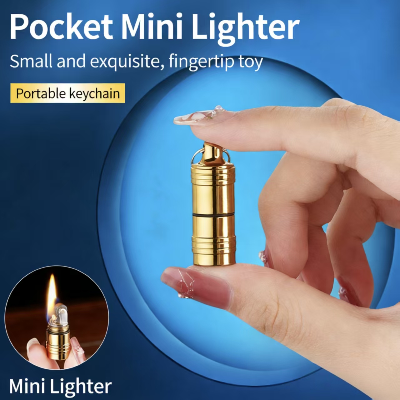 Personality Pendant Keychain Creative Kerosene Lighter Mini Vintage Flint Kerosene Lighter Factory Wholesale