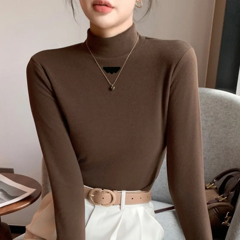 Designer Femmes Pulls Tricot Sweat-shirt Col Haut Jacquard À Manches Longues À Capuche Mode Automne Hiver Chaud Tricots Top Filles Slim Manteaux