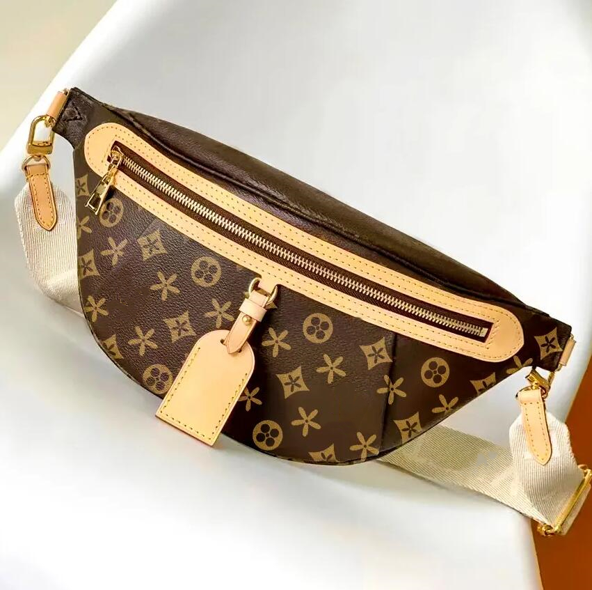 Top 10A Classic Designer bag mens Womens Genuine Leather High Rise Denim Waist Bags Purse Crossbody bag Bumbag Chest Bag Brown flower Bum bag Fanny