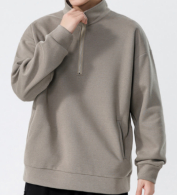 A482 sweat-shirt à col roulé pour hommes automne et hiver épaissi ample tendance