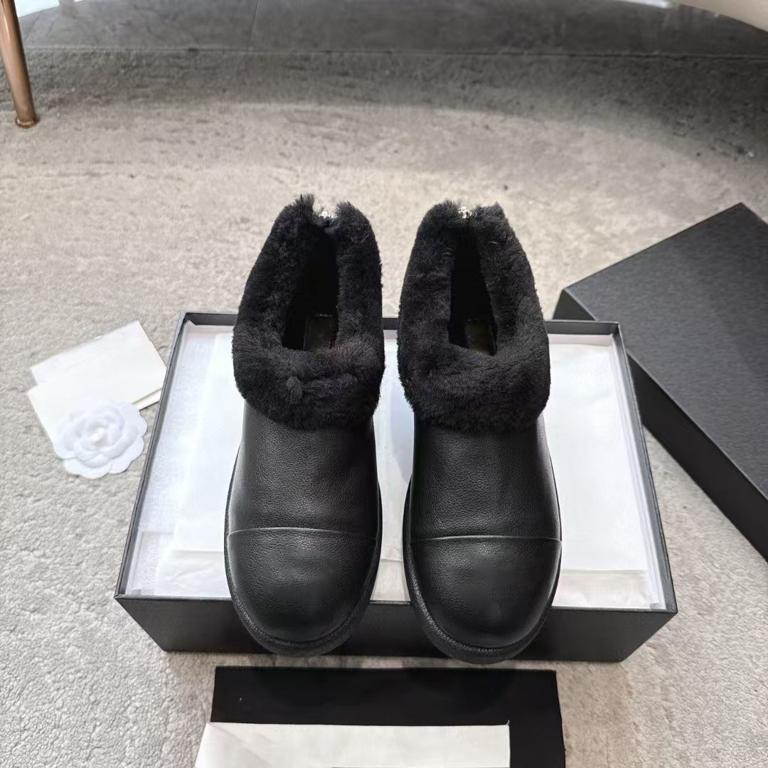 10A – chaussures classiques en fourrure pour femmes, de haute qualité, Design à la mode et brillant, adaptées à un usage quotidien