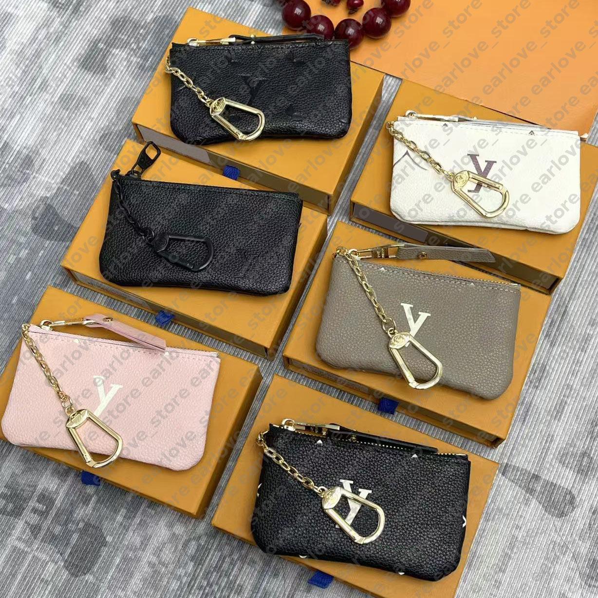 Porte-cartes de créateur en relief pour femmes, porte-monnaie de luxe, pochette à fermeture éclair, porte-clés, portefeuilles pour hommes, porte-