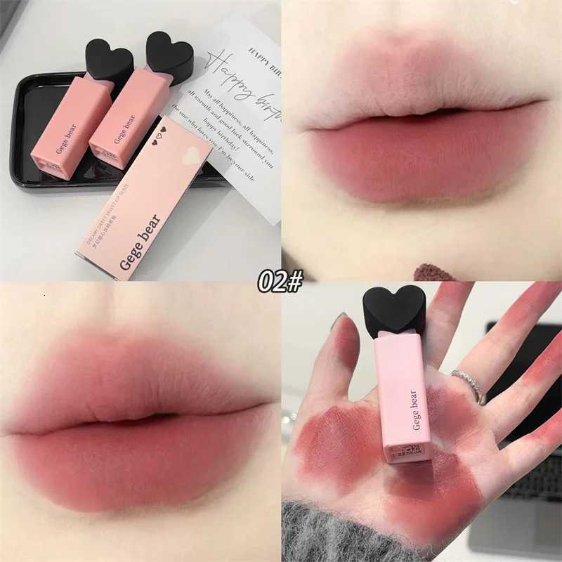 Dream Love Heart Lipstick Velvet Matte Lip Mud Clay Lip Gloss Liquid Lip Tint Cream Pigment Long Lasting Silky Lips CosmeticsT251222-image-1089259448