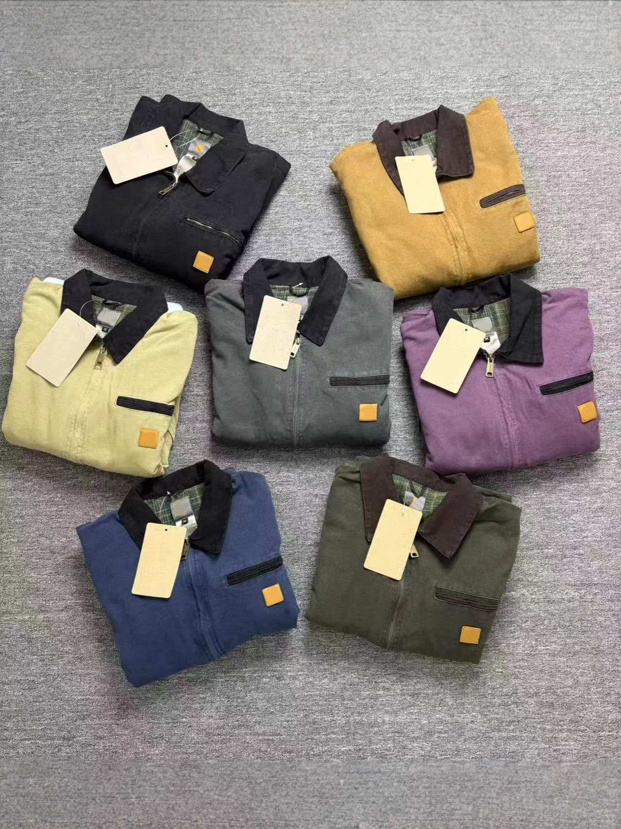 Mens Designer Jackets Detroit J97 Jacket American Stone Grinding Washed Canvas Felt Sports Jacket Trendy 10 Colors