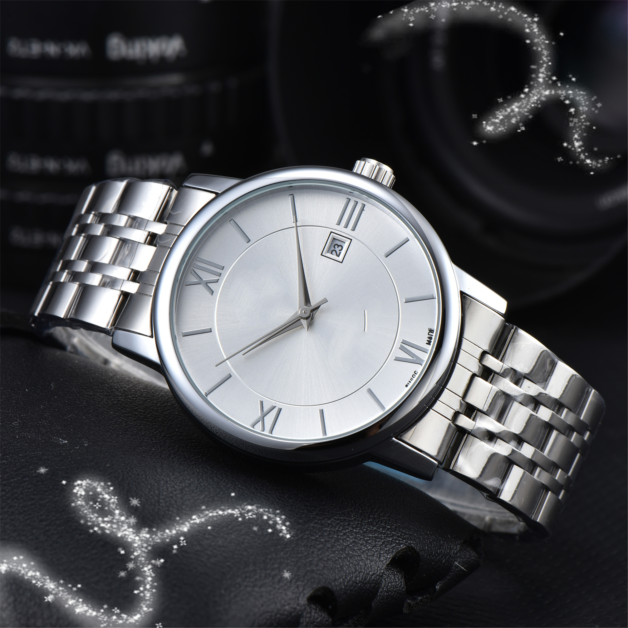 Top High Quality Brand Men DE VILLEity business Automatic mechanical movement watch Mens Luxury Sapphire Mirror Designer Watches Man Watchwristes #4