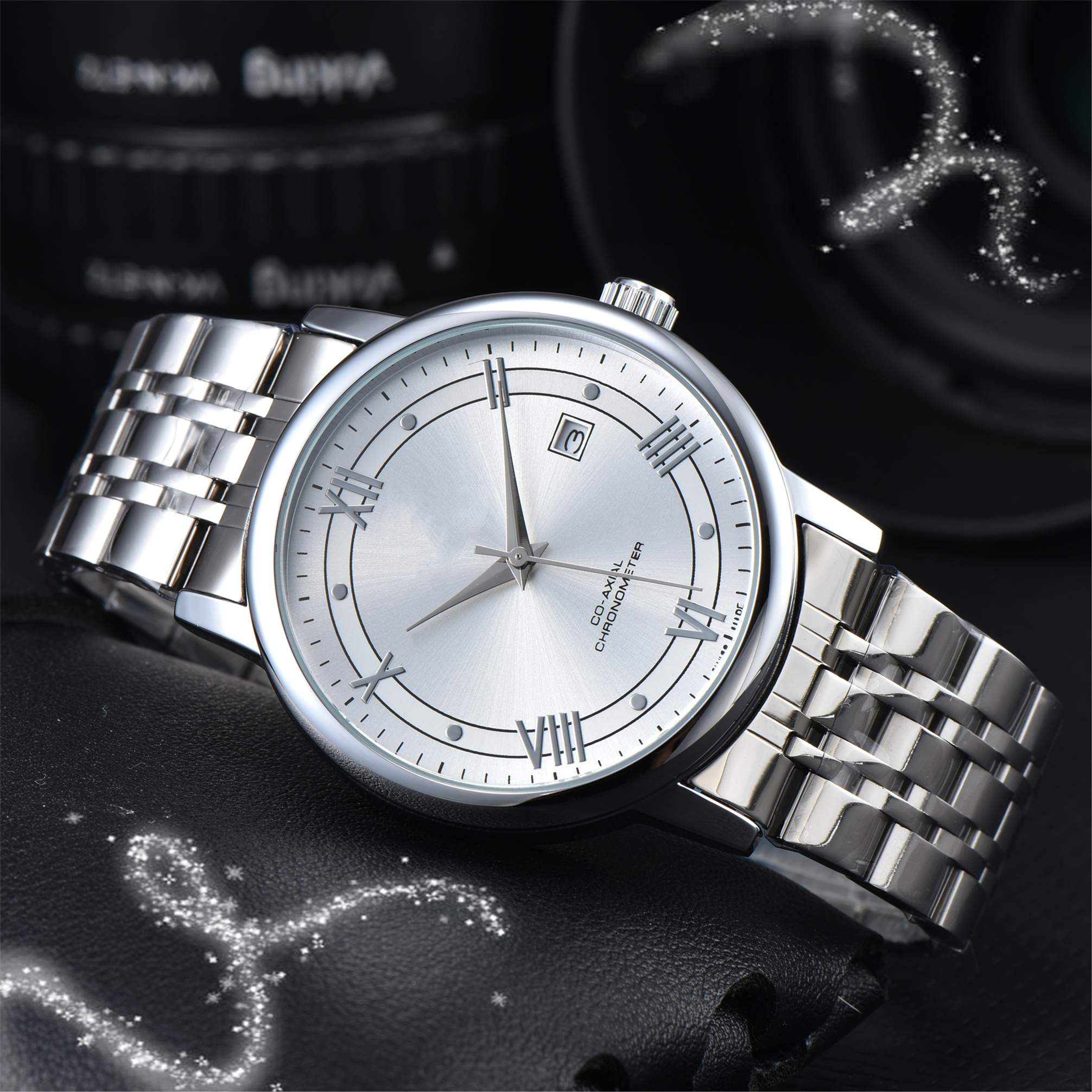 Top High Quality Brand Men DE VILLEity business Automatic mechanical movement watch Mens Luxury Sapphire Mirror Designer Watches Man Watchwristes #4