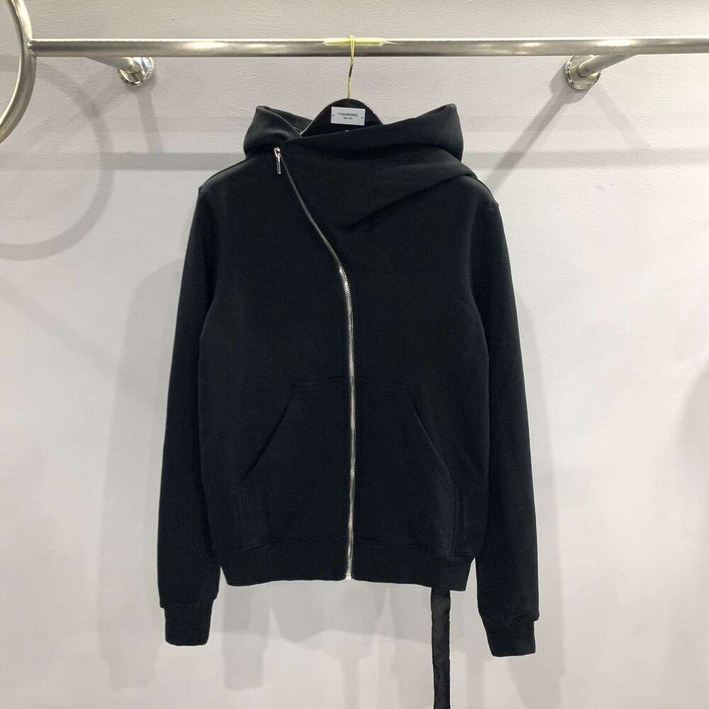 1:1 High Quality Designer Heren Sweatshirt Wizard Hoed Schuine Rits Puk Rocks Hoodie Hiphop Gothic Diagonale Ritssluiting Zwarte Cloak Jas Voor Here
