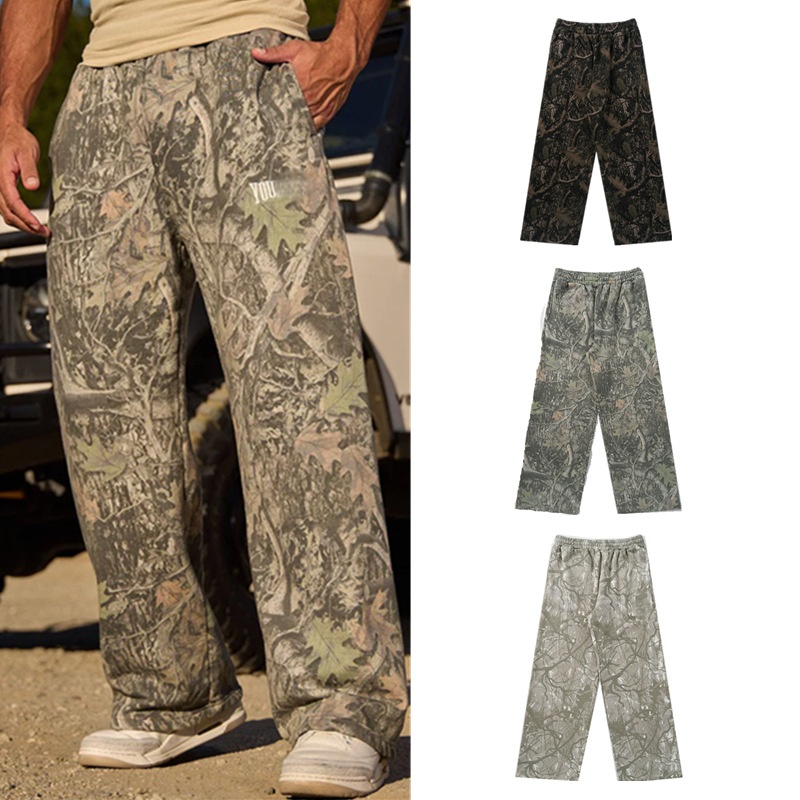 Men's Pants Designer Pant Casual Elastic Print Straight Leg Sporty Breathable Fitness Long Pocket Design Trousers