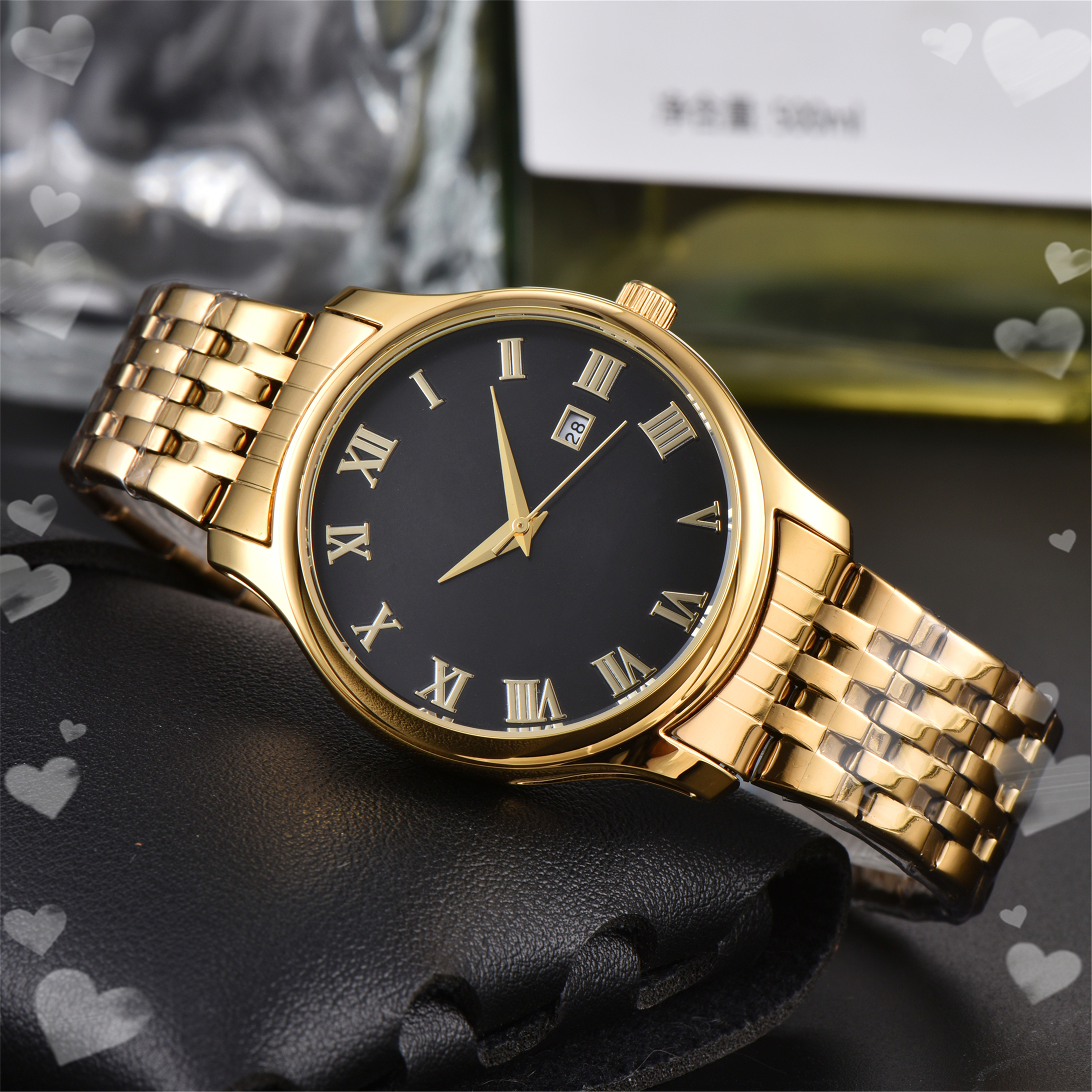 Top High Quality Brand Men DE VILLEity business quartz Automatic movement watch Mens Luxury Sapphire Mirror Designer Watches Man Watchwristes #364