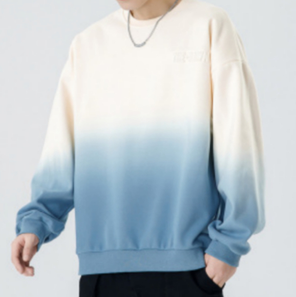 a492 Men Long-sleeved Autumn and Winter Heavy Loose Solid Color Lapel Youth Casual