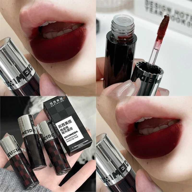 Matte Lipstick Punk Dark Red Lip Gloss Waterproof Lasting Smoky Nude Purple Matte Lipstick Natural Chocolates Lip Tint MakeupT251222-image-1089259691