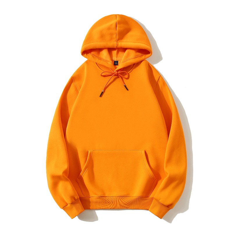 (1520) Sweat-shirt à capuche de couleur unie avec épaules épaisses et pelucheuses