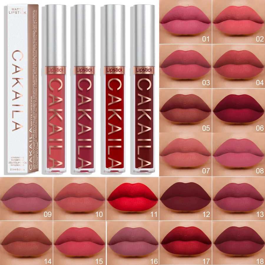 CAKAILA 18-Color NonStick Cup Lip Gloss Matte Velvet Lipstick Waterproof Long-lasting Liquid Lipstick Moisturizing Lip StickT251222-image-1089259576