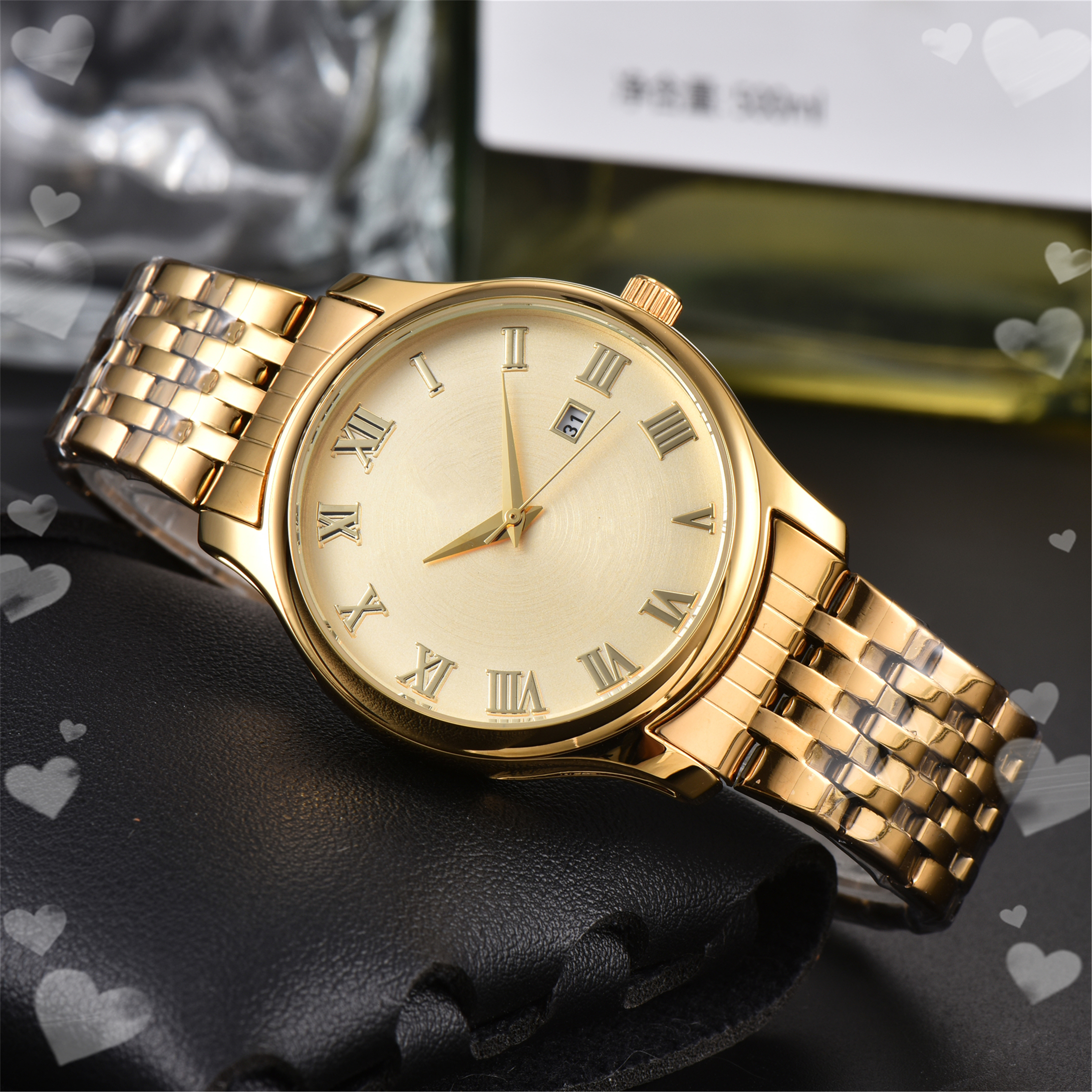 Top High Quality Brand Men DE VILLEity business quartz Automatic movement watch Mens Luxury Sapphire Mirror Designer Watches Man Watchwristes #363