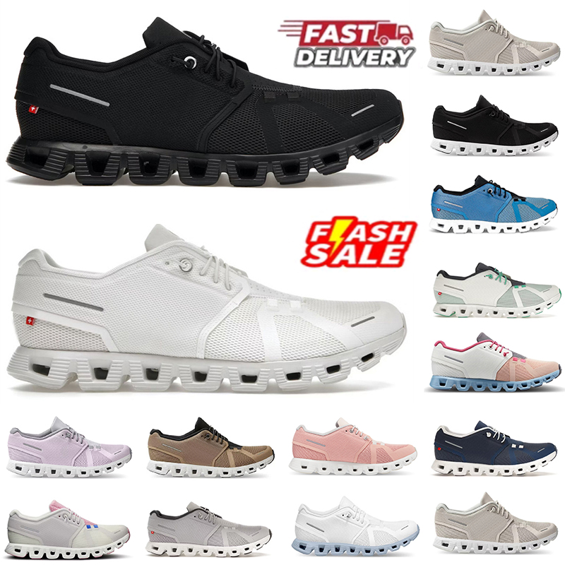 Chaussures de course pour hommes All Black White 5 Pearl White Ivory Blossom Ivory Blossom Denim Glacier White Chambray Womens Designer Sneakers