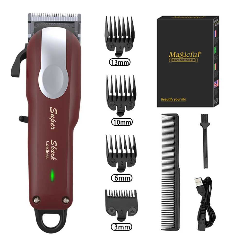 Magicful Professional Hair Clipper Lithium Battery USB Chargeable Trimmer LED Display Home Man Beard Shaver Hair Cutting MachineT251217-image-1089239964