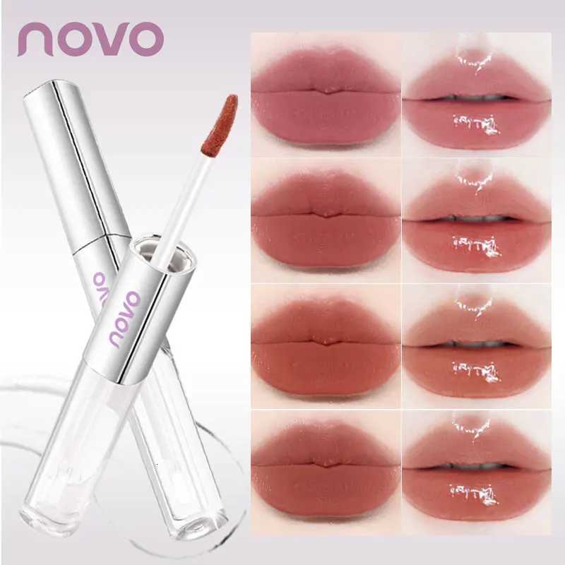 Double-Ended Lipstick Lip Gloss Long-Lasting Waterproof Glossy Lip Gloss Rich Moisturizing LipstickT251222-image-1089259489