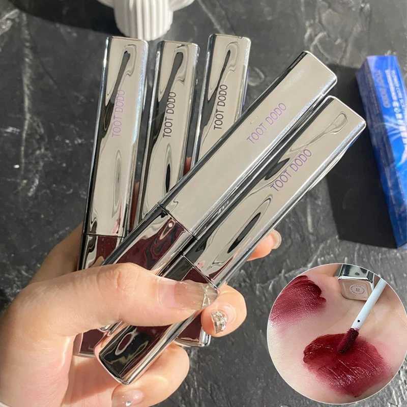 Fashionable Silver Tube Mirror Lip Gloss Cool Plum Red Moisturizing Nude Lipgloss Liquid Lipstick Long Lasting Makeup CosmeticsT251222-image-1089259573