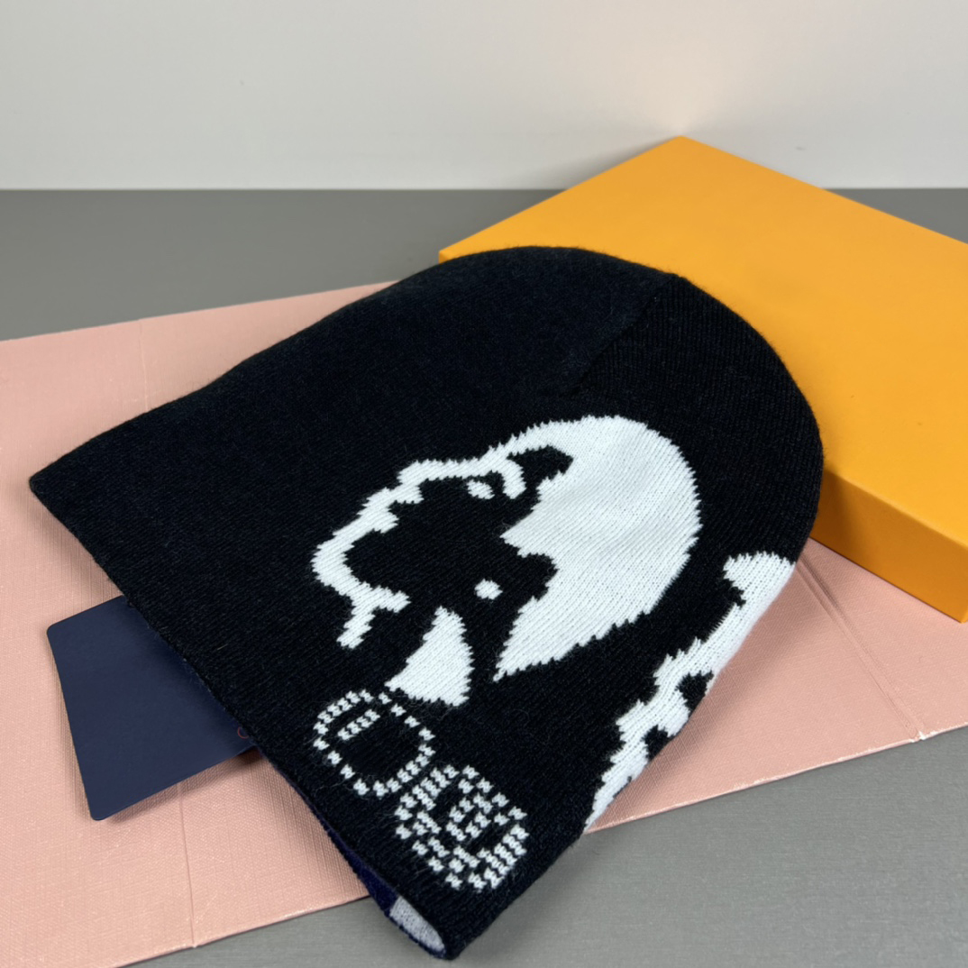 beanie Embroidery luxury wool bonnet designer beanie Letter double sided hat beanie designer hat winter hat beanie Women beanie winter skull fur cap
