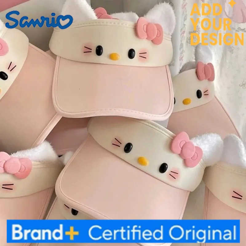 Sanrio vente chaude Hello Kitty mignon fille coeur vide haut de forme à la mode et polyvalent rose été Sports de plein air parasol chapeau H25122