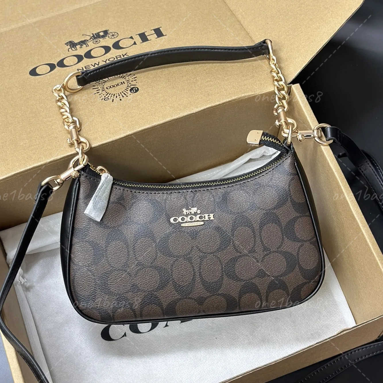 Sac de créateur Sac Teri Sac à bandoulière Luxe diagonale croix femme chaîne de croissant tenue à la main impression classique mini portefeuille