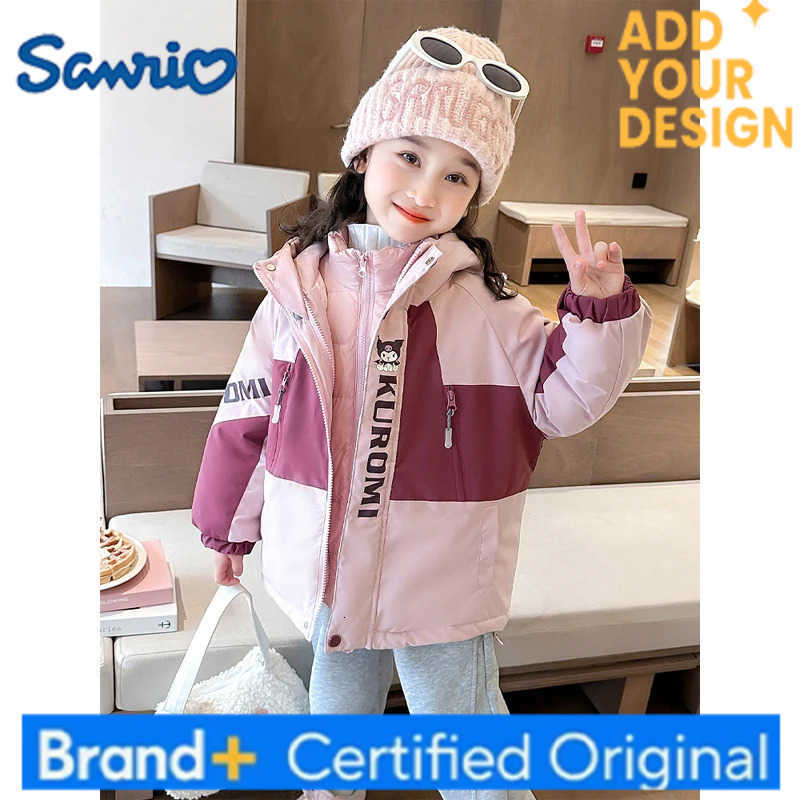 Sanrio Kid Kuromi Plush Outdoor Jackets Cartoon Thickened Cotton-Padded Clothes Anime Autumn Winter Parka Cute Coat Girl Gift H25122311-image-1089523236
