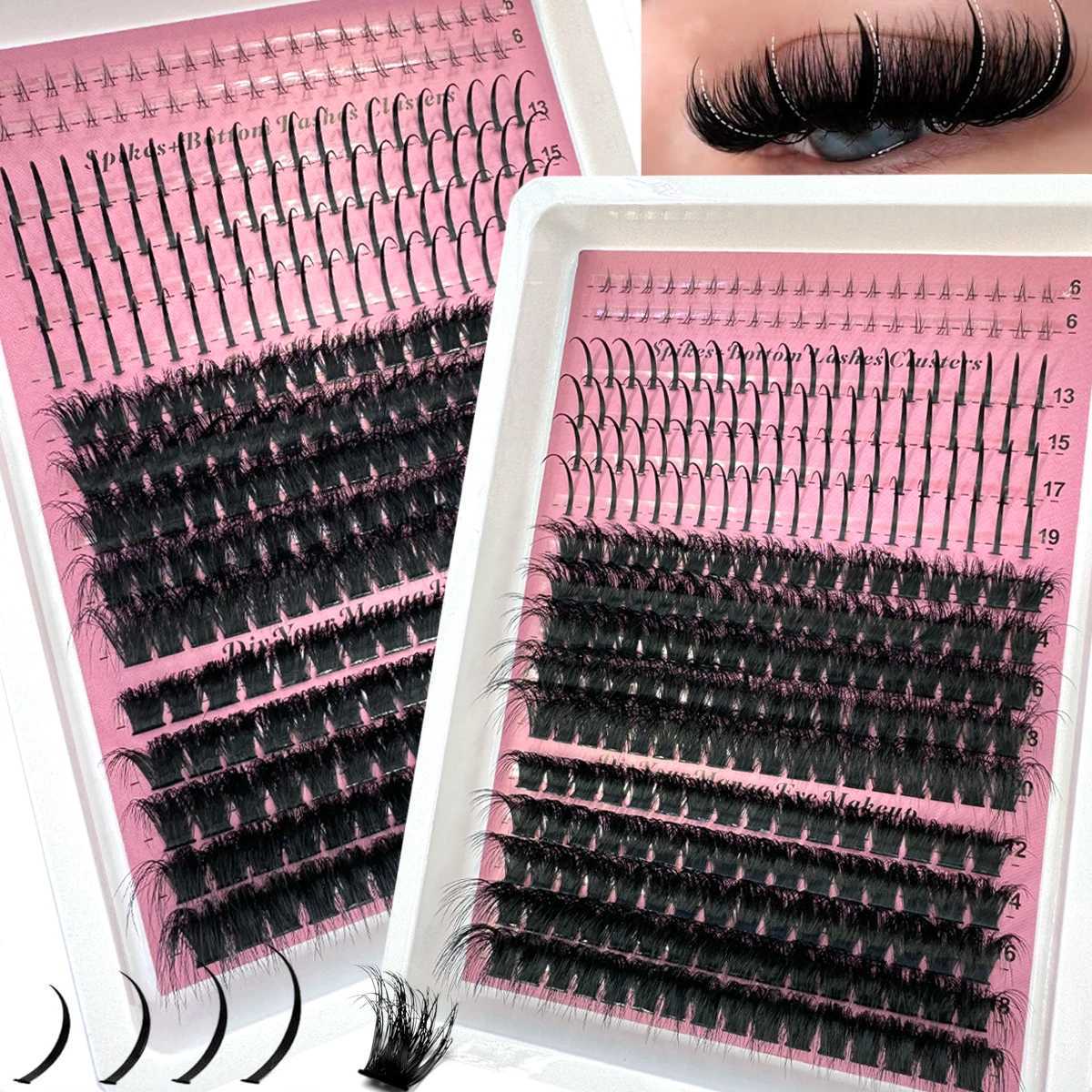 60D-200D BottomSpiky Lashes Clusters Volume Individual Lashes Cluster Extensions Spikes Lashes Clusters DIY Fairy/Manga EyelashT251223-image-1089453335