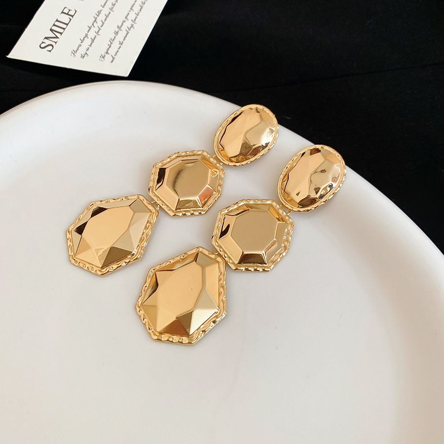 Simple Personalized Irregular Geometric Exaggerated Polygonal Earrings for Daily Use-image-1089387169