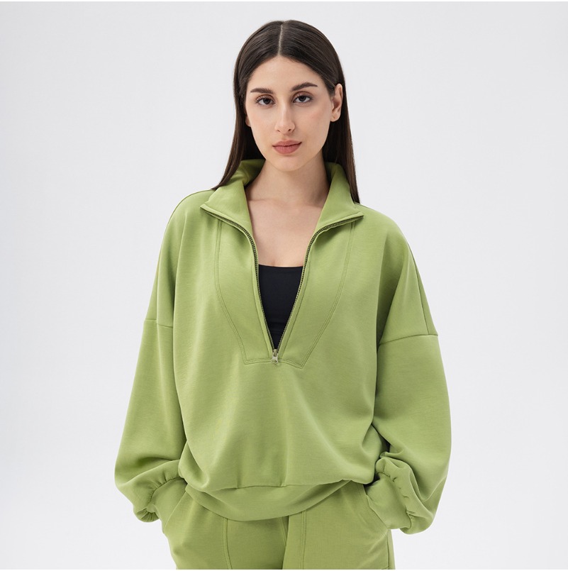 (1533) nouveau sweat-shirt ample à couche d'air modale de sport de vêtements de yoga d'automne et d'hiver