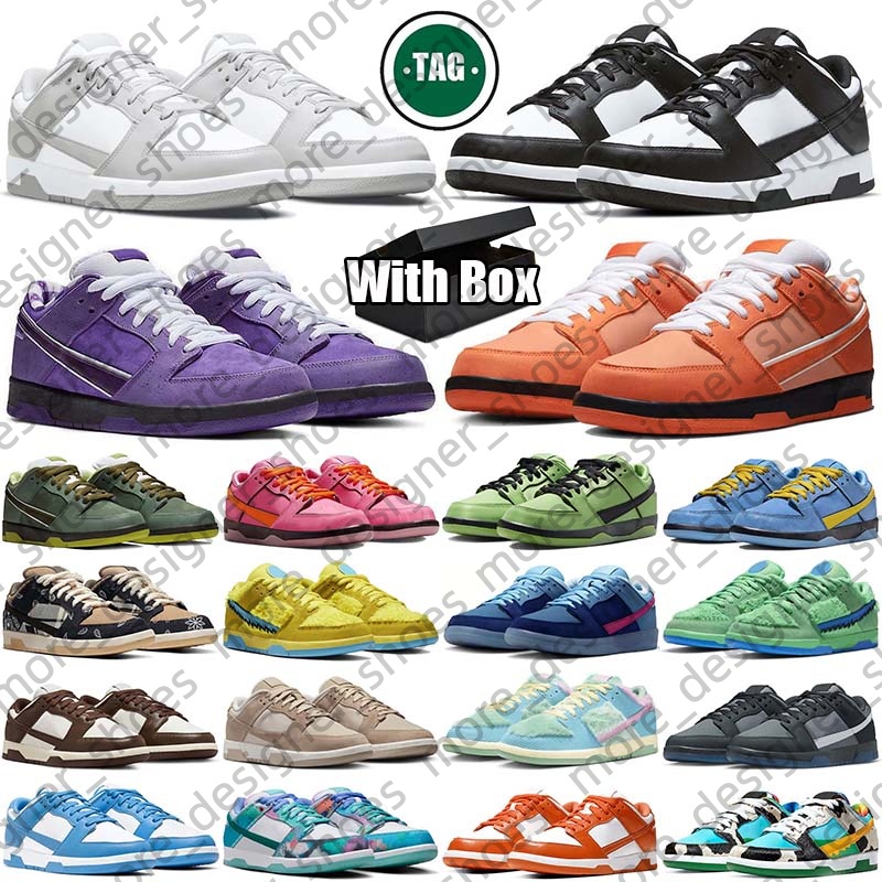 Avec des chaussures de créateurs Duncs Low Casual Shoe pour hommes femmes triple noir clair chaussure femmes chaussures de sport en plein air for