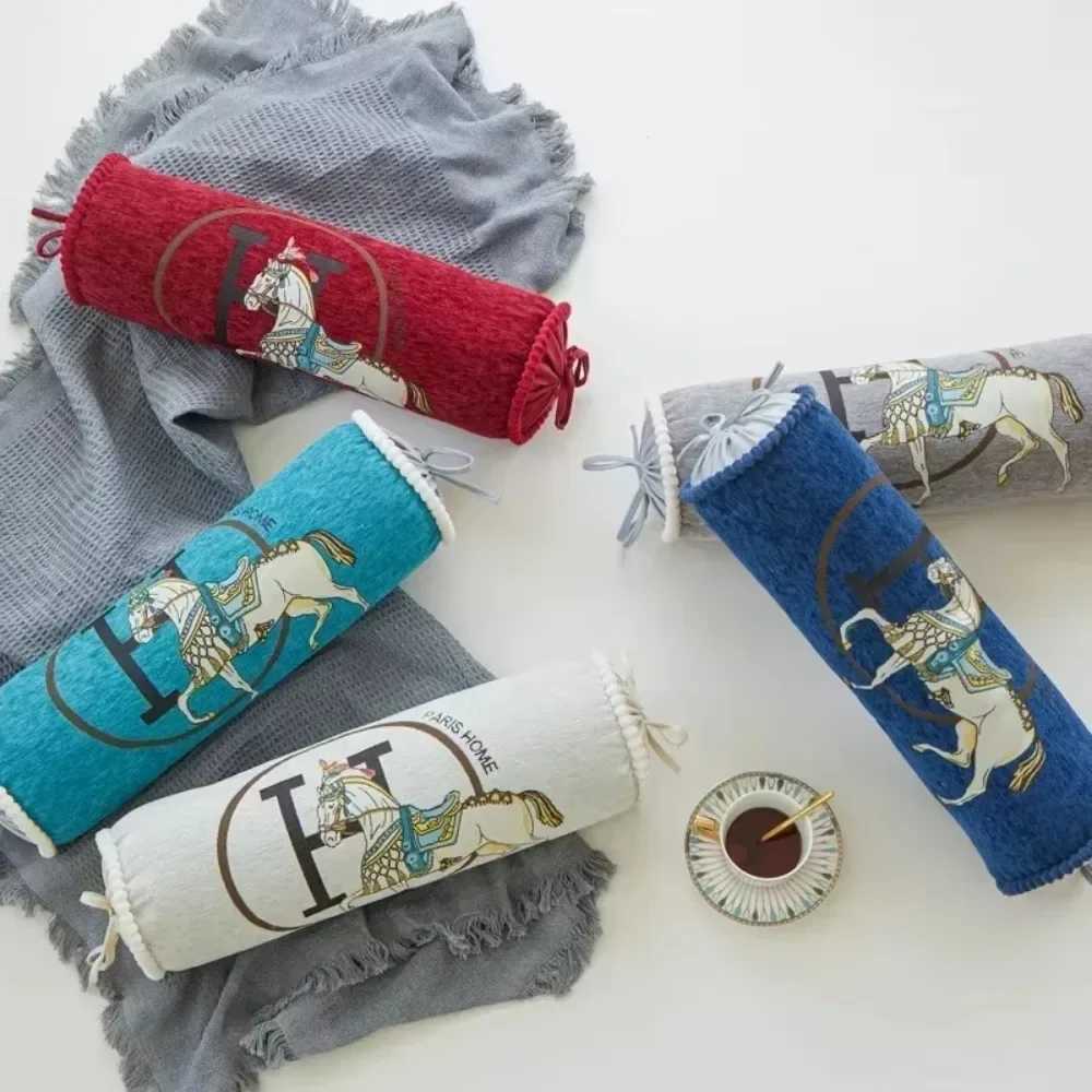 Candy Chenille Jacquard Throw Bedroom Bedside Back 1 PCS Long Cylindrical Nap Home Living Room Sofa Cushion Y251223-image-1089386911