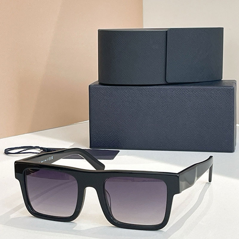 Square Sunglasses For Men Women Acetate Luxurious High-quality Frame UV400 Protection Outdoor High Street Catwalk Style PR19WS Special Box