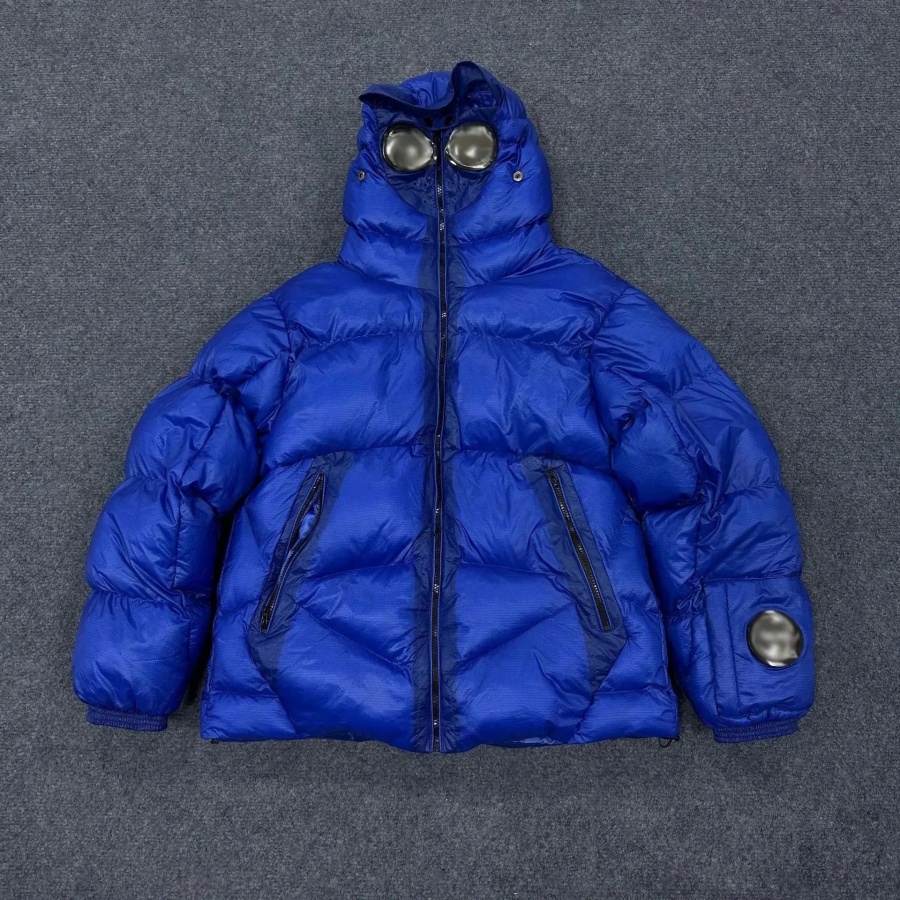 Company Puffer Jacket Mens Designer Jackets Down Coats With Goggle Lens Label Thickening Winter Keep Warm Outdoor High Quality Waterproof Down Fille