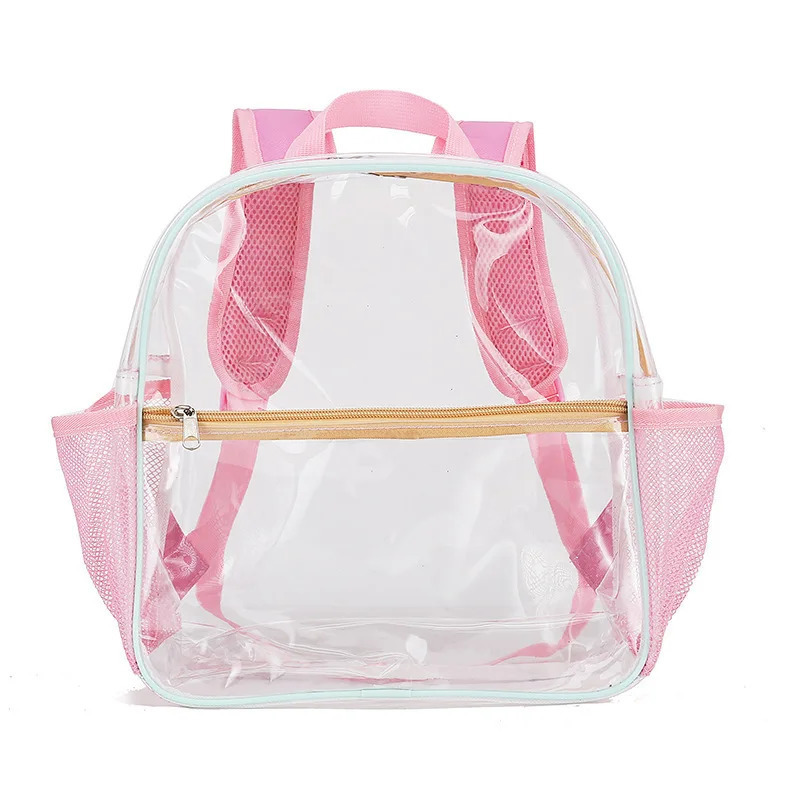 2026 New Cologne Ins Small Clear Kids Transparent PVC Backpack Summer Waterproof Beach cologne Cell Phone Bag For Perfume Travel School perfume Stor
