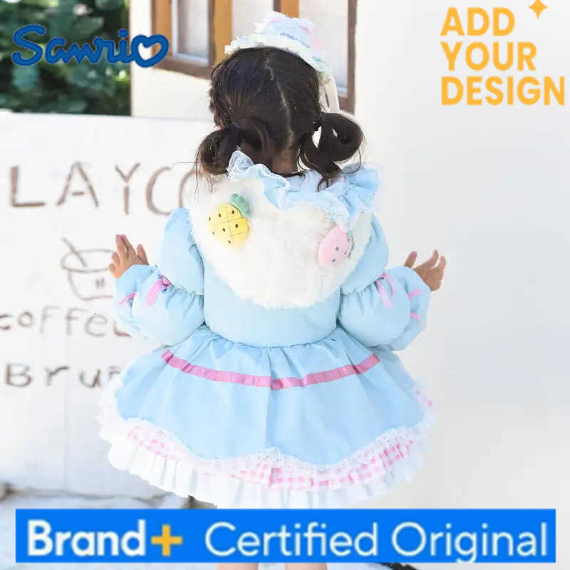 Sanrio Christmas Girl Cinnamoroll Kawaii Lolita Cotton Jacket 2025 Winter New Cartoon Anime Childrens Cartoon Hooded Thick Warm Coat H251223-image-1089508741