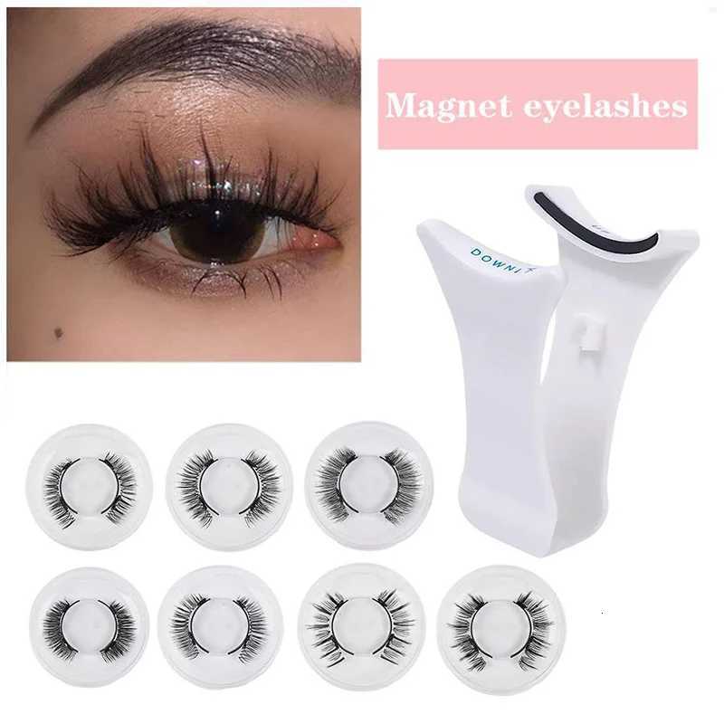 1pair Magnetic Eyelashes Handmade 3D Natural Magnetic False Eyelashes Reusable Magnetic Eyelashes Tweezers Set WholesaleT251223-image-1089453717